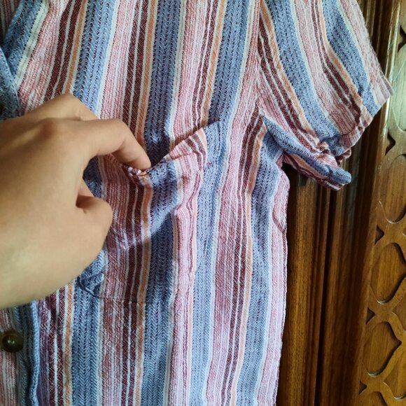 Striped Red and Blue Crop Top - Picture 7 of 16